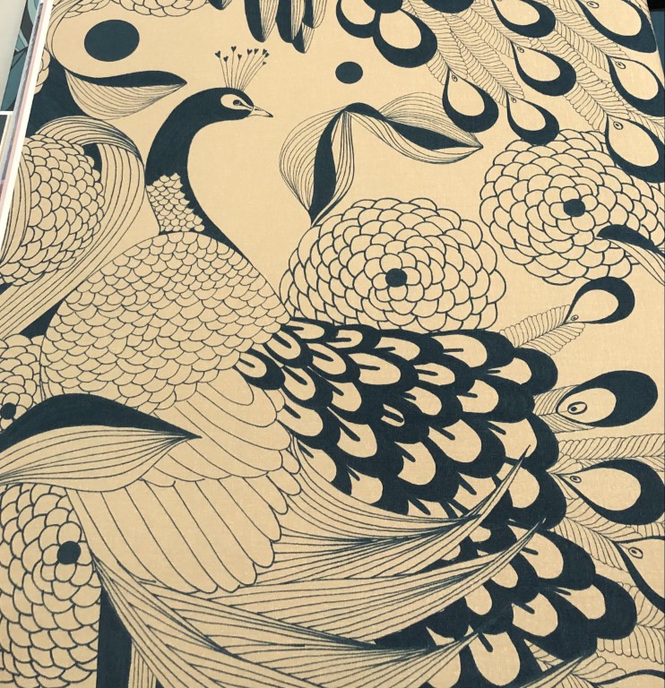 wallใบไม้ ยาว 10ม กว้าง 53ซม ม้วน5ตรม abt