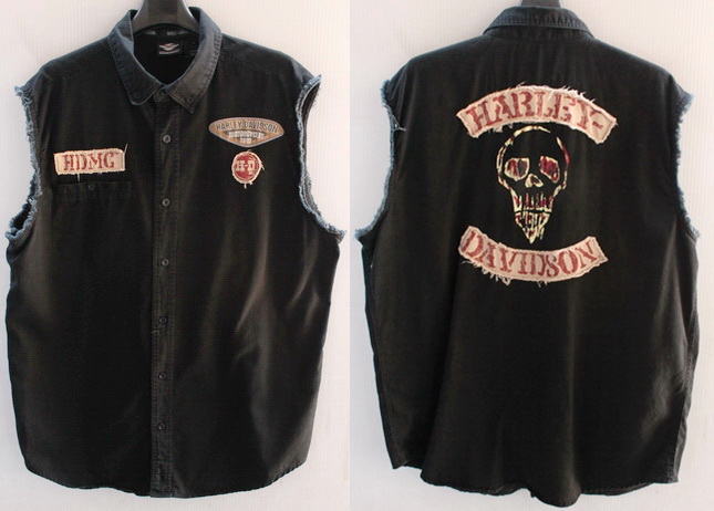 รอบอก 50  เสื้อผ้าผู้ชาย เสื้อเชิ๊ตแขนกุด เสื้อกั๊ก harley davidson 