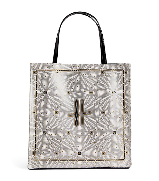 กระเป๋า Harrods  รุ่น Small Mosaic Floor Shopper Bag (กระดุม)***พร้อมส่ง