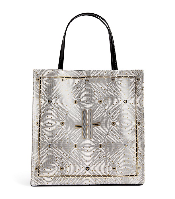 กระเป๋า Harrods  รุ่น Small Mosaic Floor Shopper Bag (กระดุม)***พรีออร์เดอร์