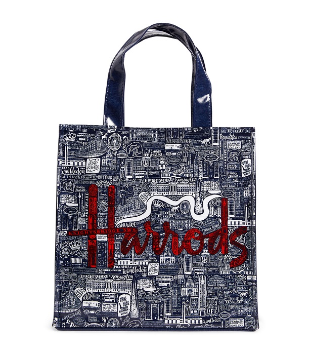 Harrods รุ่นใหม่ล่าสุด  รุ่น Small Picture Font Shopper Bag (กระดุม)***พร้อมส่ง