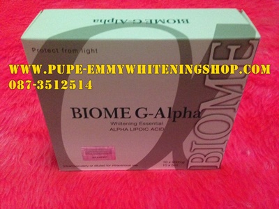 Biome G-Alphaสำหรับคนที่ขาวยาก ตัวนี้เลยค่ะเข็มแรกก็ขาวเลยจริงๆค่ะ+รับรองคุณจะมีผิวขาวได้อย่างพอใจที่สุด