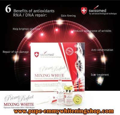 Mixing white prime perfectผิวหน้าขาวขึ้นอย่างรวดเร็วและโทนผิวขาวกระจ่างใสเพิ่มคอลลาเจนและทำให้ผิวดูไร้ที่ติแน่นและยืดหยุ่นห้ามพลาดคะ