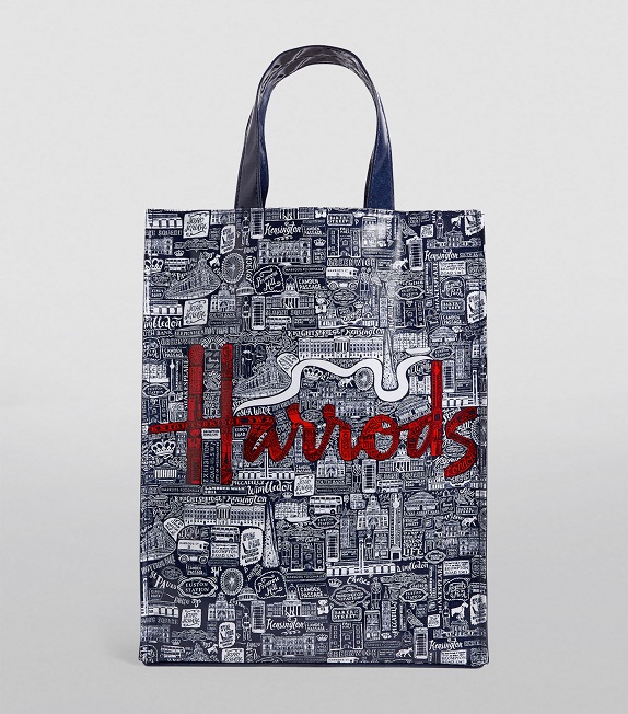 Harrods รุ่น Picture Font Medium Shopper Bag  (กระดุม)****พร้อมส่ง