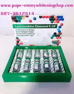 Laroscorbine Diamond E-UFใหม่ล่าสุดด้วยวิตามิน C + คลอลาเจน เข้มข้นจนถึงขีดสุดที่ไม่เคยมีมาก่อน จาก Lab Roche ทำให้ผิวพรรณกลับคืนสู่ความวัยเยาว์นั้น ก็คือ การเพิ่มคลอลาเจน
