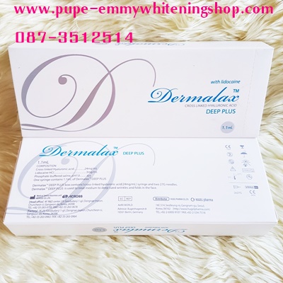 Dermalax Deep Plus 1.1ml ผู้ผลิตNeuronox*ฟิวเลอนำเข้าเกาหลีผ่าน อย.ผสมยาชาในตัวมาตฐานเดียวกับจูวิเดิมเหมาะเติมจมูกคางจากผู้ผลิตNeuronoxBotulax