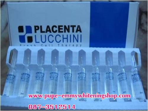 Placenta Human Lucchini 50 amp พลาเซนต้า ลูซินี รกเด็กเข้มข้นชลอความแก่สุดยอดฟื้นฟูผิวลดริ้วรอยสิวฝ้ากระเห็นผล100%ชัดเจน