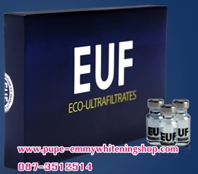 EUF Eco-Ultrafiltrates สารสกัดจากเซลล์ตัวอ่อนของกระต่าย ใช้ฉีดบริเวณที่ต้องการรักษา หน้าจะเรียบเนียนใส