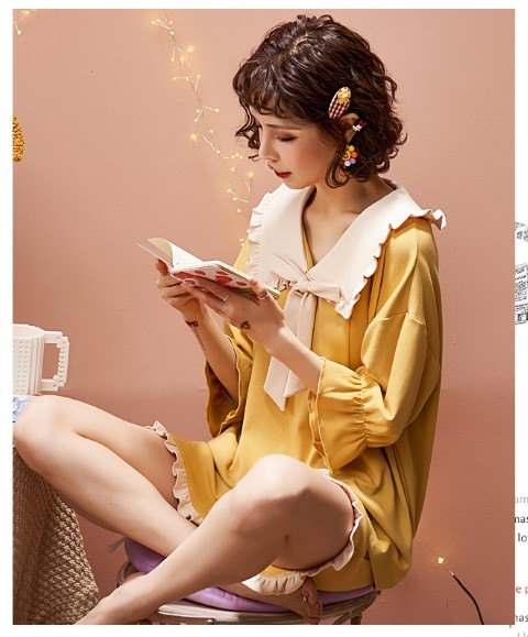 ++พร้อมส่ง++++พร้อมส่ง++ชุดนอนเกาหลีเสื้อ+กางเกง ชุดนอนset ชุดนอนน่ารัก ชุดนอนสวยๆ ชุดนอนสไตล์โคเรีย ชุดนอนKorea