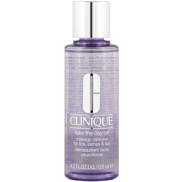 CLINIQUE Take The Day Off Makeup Remover 125 ml. โลชั่นทำความสะอาดผิวเฉพาะส่วน บริเวณรอบดวงตา ริมฝีปาก ได้สะอาด และอ่อนโยนแบบสุด ๆ แม้เป็นชนิดกันน้ำหรือติดทน โดยไม่ก่อให้เกิดการระคายเคือง ปลอดภัยกับผู้ที่ใช้คอนแทคเลนส์