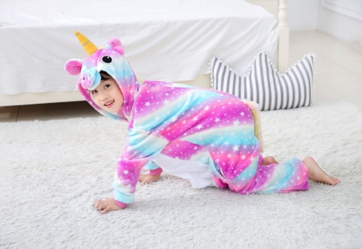 7C54.4 ชุดเด็ก ชุดมาสคอต ชุดนอนแฟนซี ม้าโพนี่ ยูนิคอร์น สีชมพูลายดาว Mascot Star Pink Pony Unicorn Horse Costumes