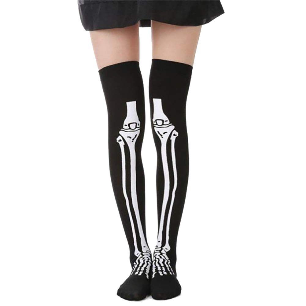 ++พร้อมส่ง++ถุงน่องกระดูก ถุงน่องโครงกระดูก ถุงน่องฮาโลวีน ถุงน่องฮัลโลวีน skeleton Stocking