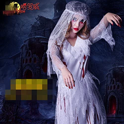 ++พร้อมส่ง++ชุดเจ้าสาวฮาโลวีน เจ้าสาวสยอง ชุดเจ้าสาวซอมบี้ เจ้าสาวฮัลโลวีน ชุดเจ้าสาว ชุดเจ้าสาวผี