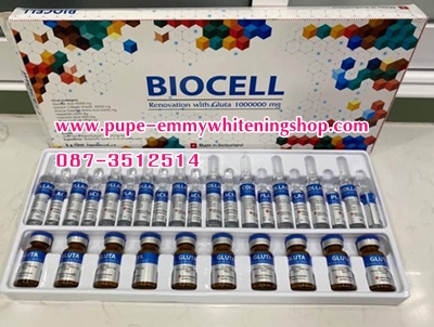 Biocell Renovation with Gluta 1000000mg.ผิวกระจ่างใส ขาวแบบธรรมชาติ ช่วยเรื่องจุดด่างดำ ล้างสารตกค้างในร่างกายโดยเฉพาะที่ตับเสริมสร้างความแข็งแรงของ เล็บ เส้นผม และฟัน