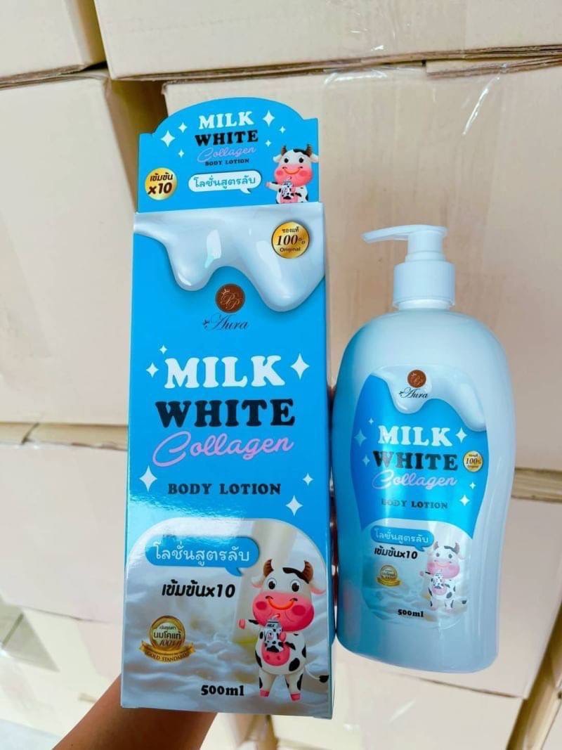 โลชั่น สูตรลับเฉพาะ (น้ำนม) Milk  White Collagen Body Lotion 500ml ขาว ใส่ ผิวหอม เนียนนุ่ม