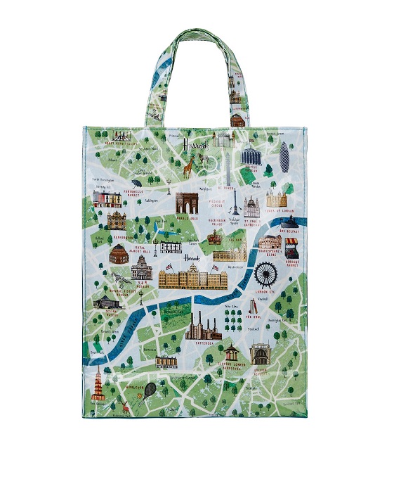 Harrods รุ่น Medium London Map Shopper Bag (กระดุมแม่เหล็ก)***พร่อมส่ง