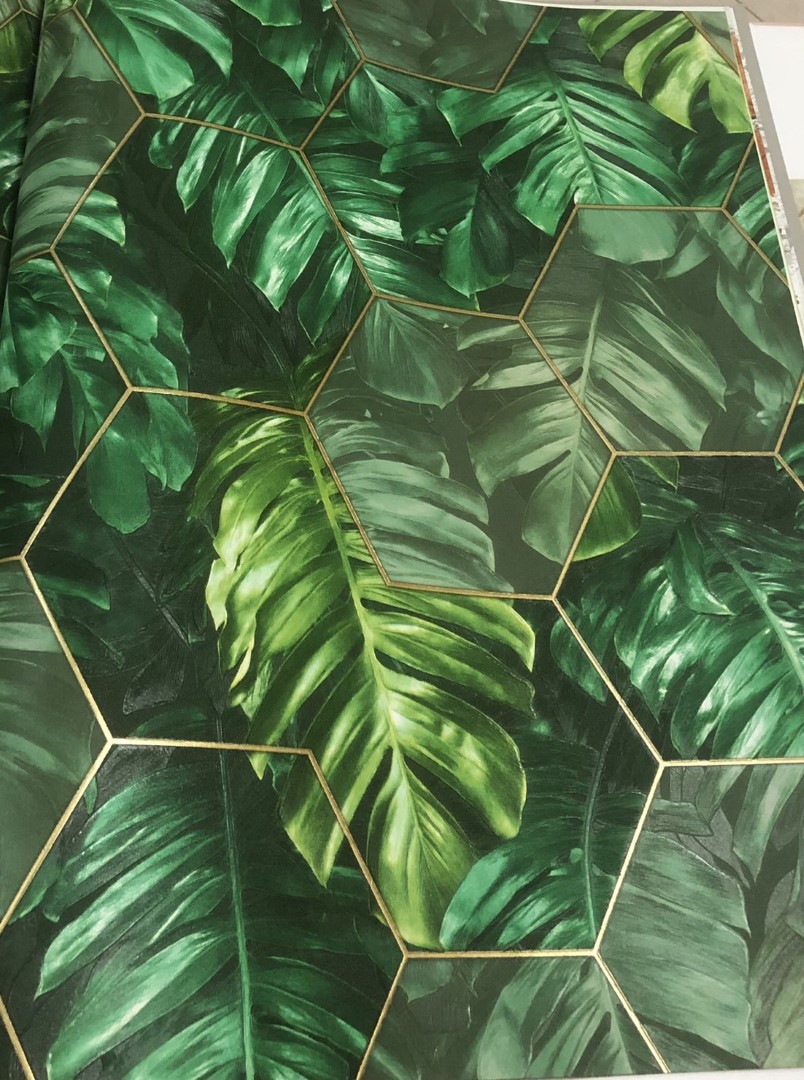 wallใบไม้  ม้วนใหญ่  15.6 ตารางเมตร กว้าง 1.06 m ยาว 15.6 m  esq