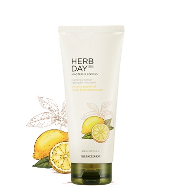 ( Lemon ) THE FACE SHOP HERB DAY 365 MASTER BLENDING FACIAL FOAMING CLEANSER