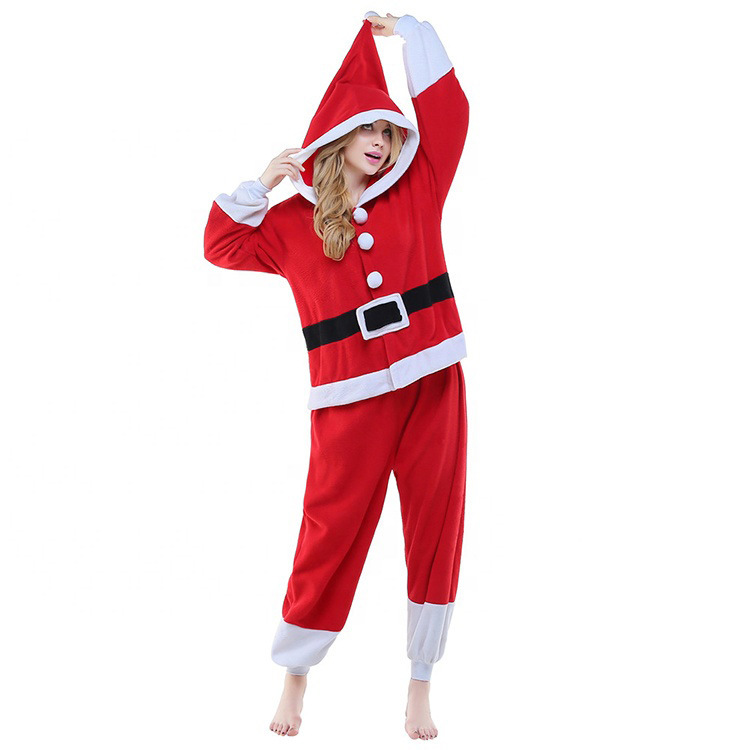 ++พร้อมส่ง++ชุดมาสคอตซานตาครอส ชุดซานตาคลอสผ้ากำมะหยี่ ชุด santa claus ใส่ได้ทั้งชายและหญิง