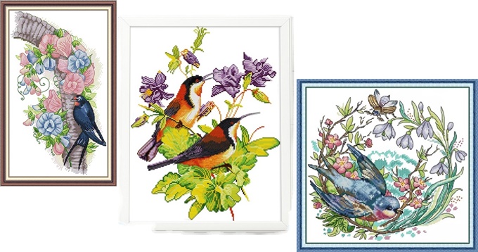 Flower and bird (ไม่พิมพ์/พิมพ์ลาย)