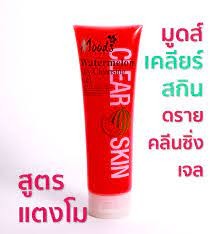 มูดส์ เคลียร์ สกิน วอเตอร์เมล่อน ดราย คลีนซิ่ง เจล MOODS CLEAR SKIN WATERMELON DRY CLEASING GEL สูตรแตงโม ช่วยบำรุงผิว ริ้วรอยลดเลือน ผิมชุ่มชื้น