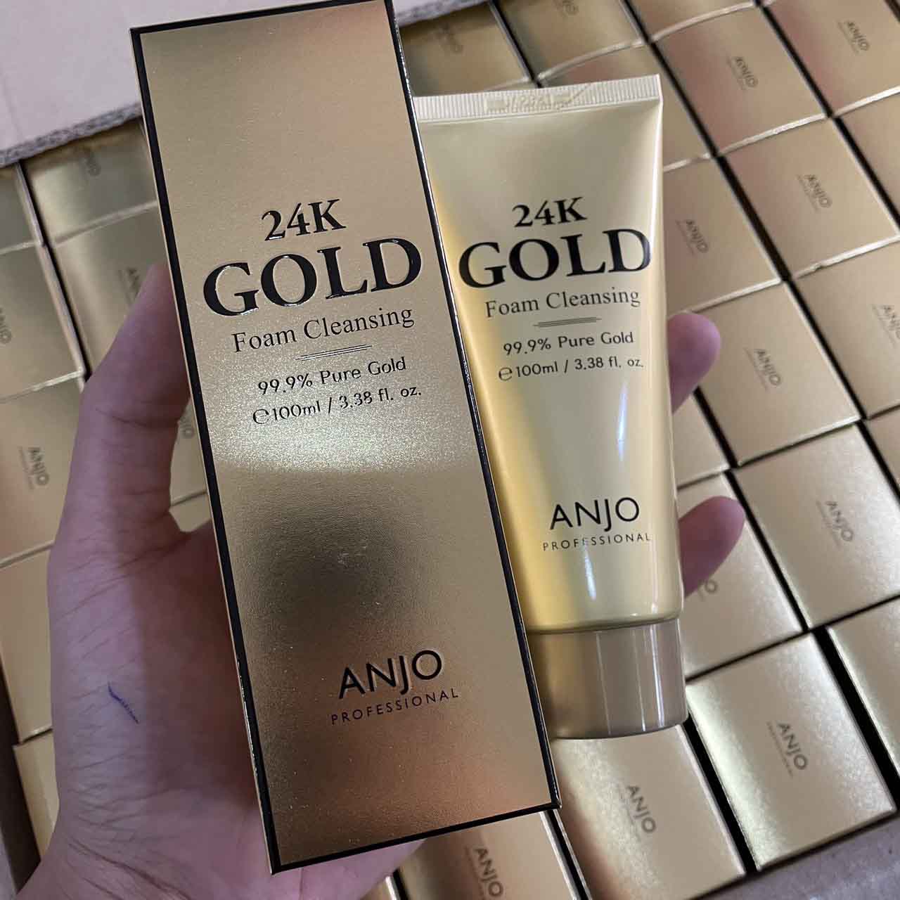 Anjo 24K Gold Foam Cleansing โฟมล้างหน้าทองคำบริสุทธิ์ 24k นำเข้าจากเกาหลี