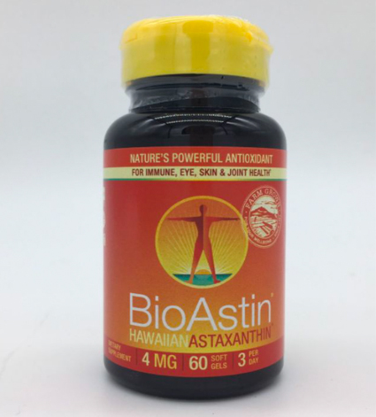 Bioastin Hawaiian Astaxanthin 4 mg. สาหร่ายแดง ไบโอแอสติน 60 เม็ด