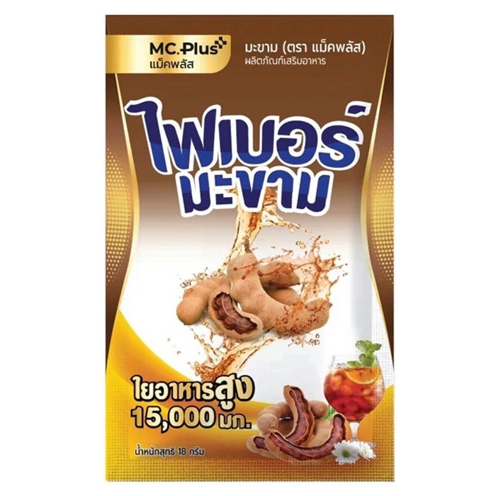 Mc.Plus ไฟเบอร์มะขาม แรงสุดๆ ธาตุไม่หนักจริง อย่าลอง  ยกกล่อง  6ซอง  