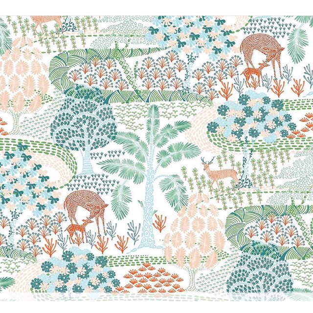 wallใบไม้  ม้วนใหญ่  15.6 ตารางเมตร กว้าง 1.06 m ยาว 15.6 m  bm