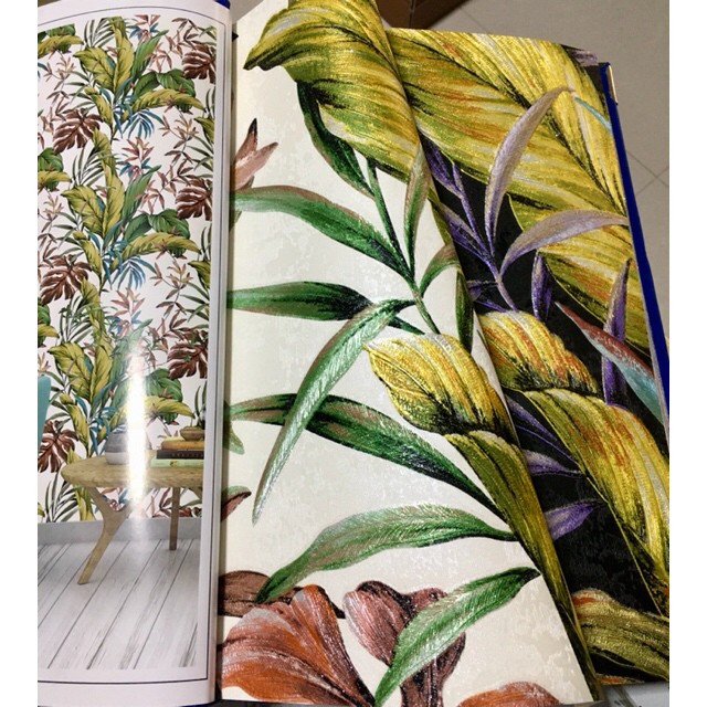 wallใบไม้  ม้วนใหญ่  10 ตารางเมตร กว้าง 53 cm ยาว 10m im