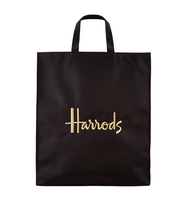 Harrods ไซส์ L รุ่น Large Logo Shopper Bag ผ้าโพลีเอสเตอร์ไม่เคลือบเงา***(กระดุม) ***พรีออร์เดอร์