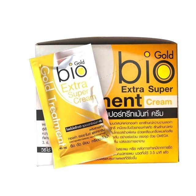 Gold Bio Extre Super cream Treatment ทรีตเม้นท์ หมักผม บำรุงผม ช่วยให้ผมนุ่ม ลื่น