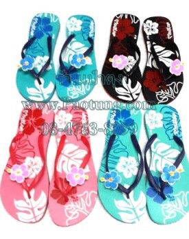 รองเท้าแตะฟองน้ำผู้ใหญ่หูหนีบสี Mixstar แตะหูคีบ  แตะหูหนีบ แตะฟองน้ำหูคีบ ขายส่งยกโหล 