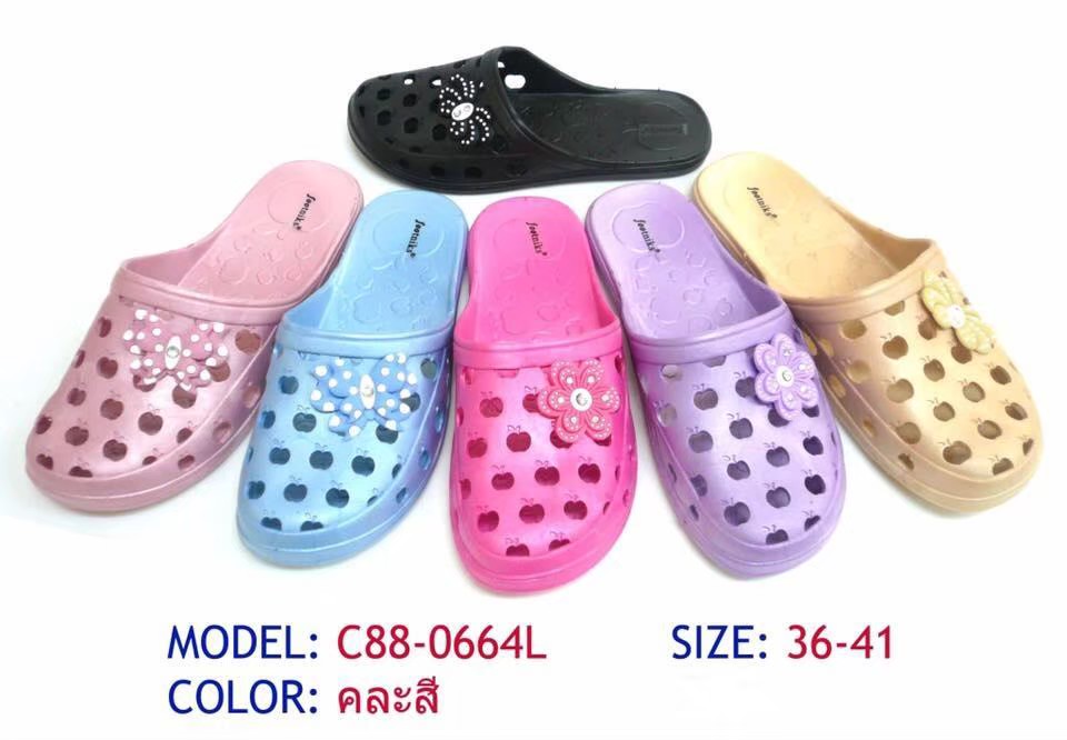 รองเท้าแตะแบบสวม คละสี คละไซต์ ขายส่ง