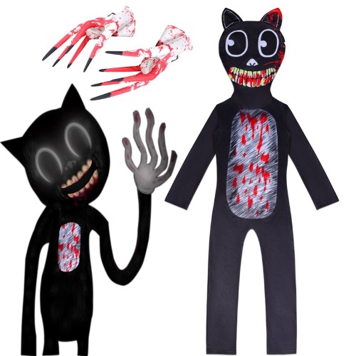 7C272 ชุดเด็ก ชุดฮาโลวีน ชุดการ์ตูนแคท Cartoon cat Halloween Costumes แมวผี