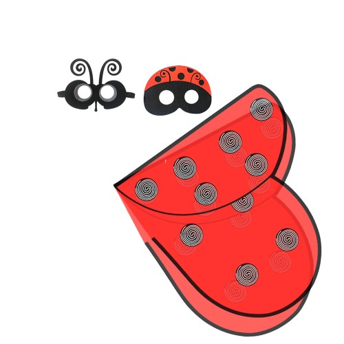 7C281.2 ปีกเต่าทอง Ladybug Bug Costume