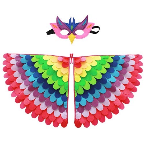 7C282.1 ชุดเด็ก ปีกนกหลากสี Children Wing Bird Costume