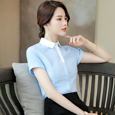 pre-order ** ชุดทำงาน ชุดพนักงานบริษัท ชุดยูนิฟอร์ม (เสื้อเชิ้ต) สีตามภาพ ไซร์ S M L XL 2XL 3XL 4XL 5XL