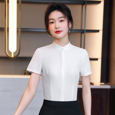 pre-order ** ชุดทำงาน ชุดพนักงานบริษัท ชุดยูนิฟอร์ม (เสื้อเชิ้ต) สีตามภาพ ไซร์ S M L XL 2XL 3XL 4XL 5XL