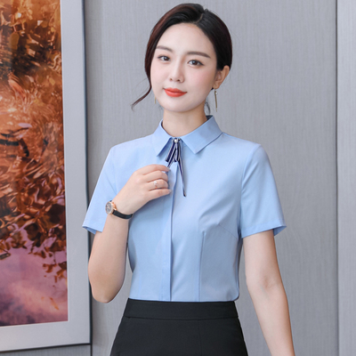 pre-order ** ชุดทำงาน ชุดพนักงานบริษัท ชุดยูนิฟอร์ม (เสื้อเชิ้ต) สีตามภาพ ไซร์ S M L XL 2XL 3XL 4XL 5XL