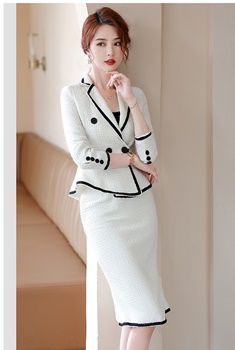 pre-order ** ชุดทำงาน ชุดพนักงานบริษัท ชุดยูนิฟอร์ม (เสื้อสูท+กระโปรง) สีตามภาพ ไซร์ S M L XL 2XL 3XL 4XL 5XL