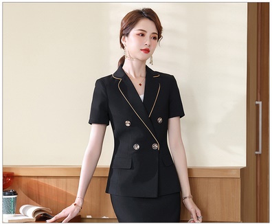 pre-order ** ชุดทำงาน ชุดพนักงานบริษัท ชุดยูนิฟอร์ม (เสื้อสูท) สีตามภาพ ไซร์ S M L XL 2XL 3XL 4XL