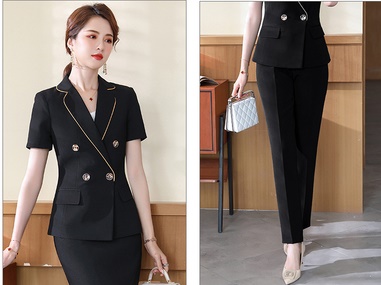 pre-order ** ชุดทำงาน ชุม (เสื้อสูท+กางเกง) สีตามภาพ ไซดพนักงานบริษัท ชุดยูนิฟอร์ร์ S M L XL 2XL 3XL 4XL