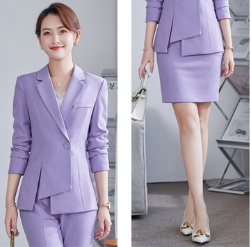 pre-order ** ชุดทำงาน ชุดพนักงานบริษัท ชุดยูนิฟอร์ม (เสื้อสูท+กระโปรง) สีตามภาพ ไซร์ S M L XL 2XL 3XL 4XL