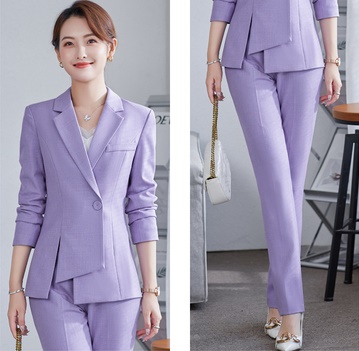 pre-order ** ชุดทำงาน ชุดพนักงานบริษัท ชุดยูนิฟอร์ม (เสื้อสูท+กางเกง) สีตามภาพ ไซร์ S M L XL 2XL 3XL 4XL