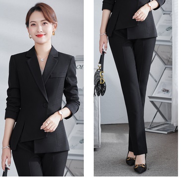 pre-order ** ชุดทำงาน ชุดพนักงานบริษัท ชุดยูนิฟอร์ม (เสื้อสูท+กางเกง) สีตามภาพ ไซร์ S M L XL 2XL 3XL 4XL