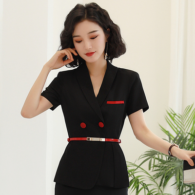 pre-order ** ชุดทำงาน ชุดพนักงานบริษัท ชุดยูนิฟอร์ม (เสื้อสูท)ภาพ ไซร์ S M L XL 2XL 3XL 4XL