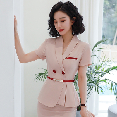 pre-order ** ชุดทำงาน ชุดพนักงานบริษัท ชุดยูนิฟอร์ม (เสื้อสูท) สีตามภาพ ไซร์ S M L XL 2XL 3XL 4XL