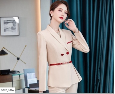 pre-order ** ชุดทำงาน ชุดพนักงานบริษัท ชุดยูนิฟอร์ม (เสื้อสูท+กระโปรง) สีตามภาพ ไซร์ S M L XL 2XL 3XL 4XL