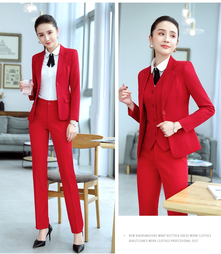 pre-order ** ชุดทำงาน ชุดพนักงานบริษัท ชุดยูนิฟอร์ม (เสื้อสูท+กระโปรง) สีตามภาพ ไซร์ S M L XL 2XL 3XL 4XL